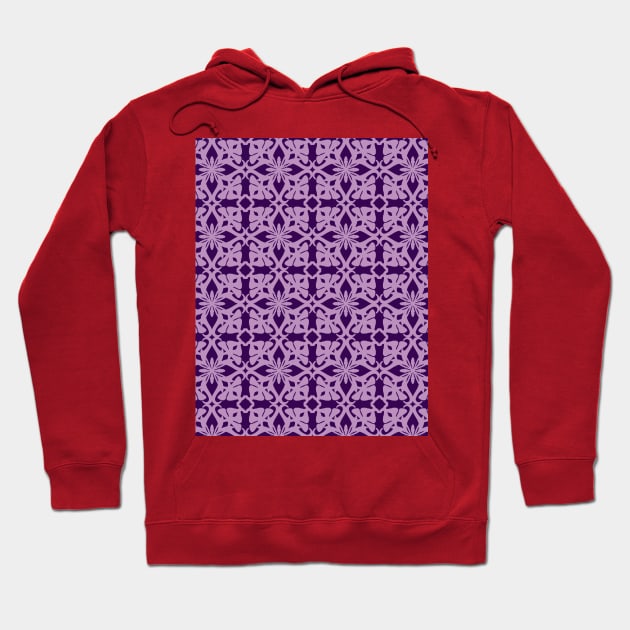 Ethnic Pattern Purple Medieval Irish Celtic Tiles Hoodie by oknoki